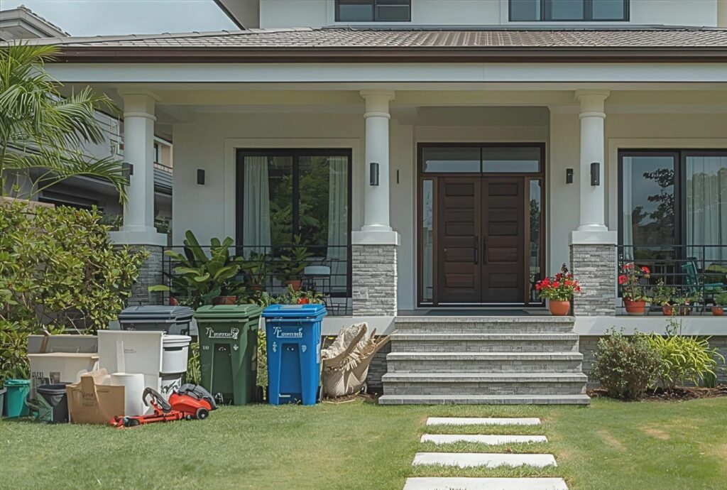 copy of rareph leph blog posts featured images a decluttering session on the yard, front exterior facade, with bins and cutting of grass during home staging of a modern home in laguna philippines.jpg