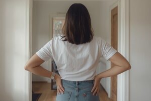 copy of rareph leph blog posts featured images rich filipina in her 30s, looking at the room to clean, hands on hips, back facing the camera, bright interior, natural lighting — lifestyle editorial image showing home ownership