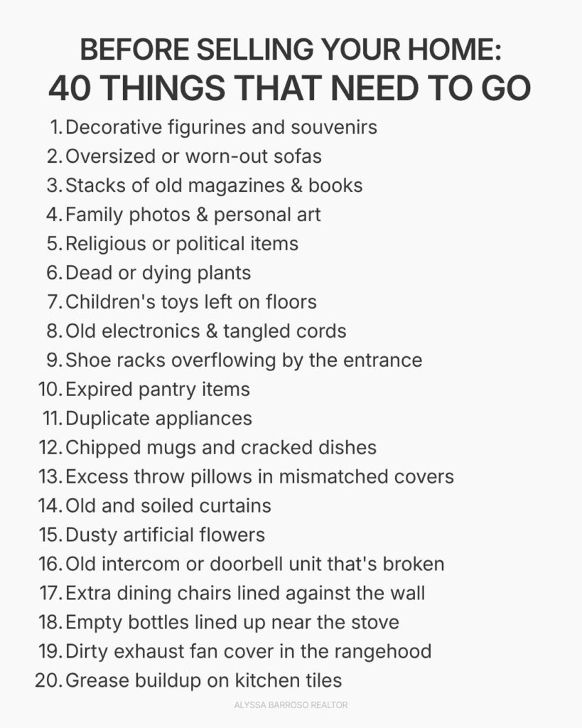 40 Things That Need to Go Before Selling Your Home rare digest blog 40 items that need to go before selling your home facebook list 1:2