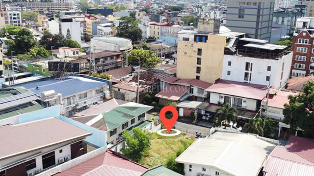 san miguel village makati prime lot for sale aerial view of the village