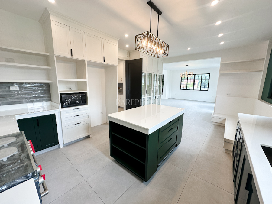manila southwoods residential estates house french contemporary kitchen overlooking dining