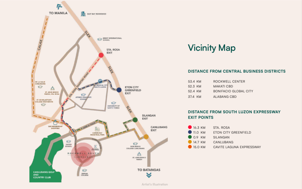On Living Well: A Guide to Rockwell South at Carmelray Laguna rockwell south at carmelray rockwell land living in laguna vicinity map